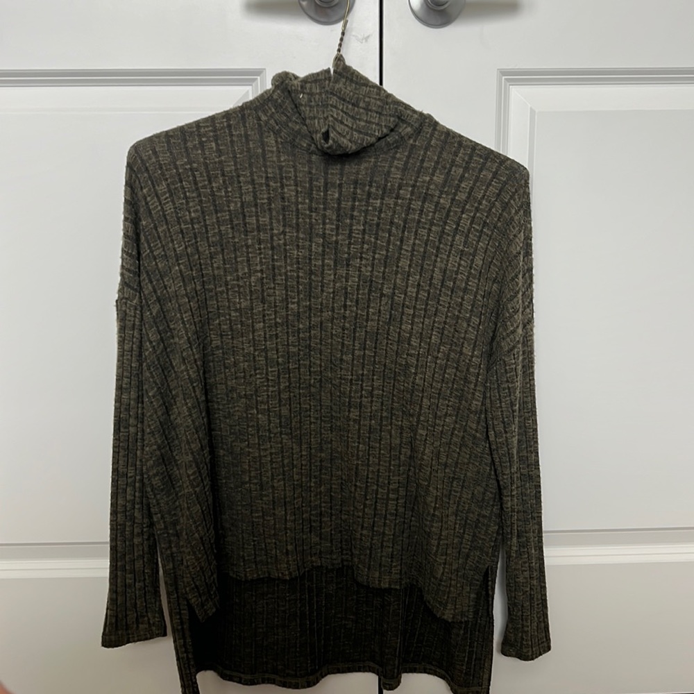 Olive green turtleneck sweater